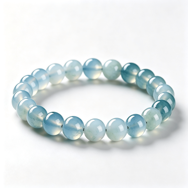 Blue Chalcedony Bracelet | Natural Handmade Calming Gemstone Jewelry | Koreli